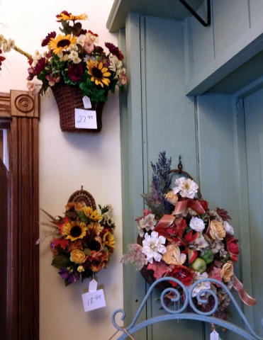 Various Fall basket arrangements